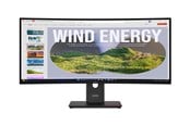 Skjerm - 34" Lenovo ThinkVision T34WD-40 - 3440x1440 (UWQHD) - 120Hz - VA - 100W USB-C - 64AEGAT1EU