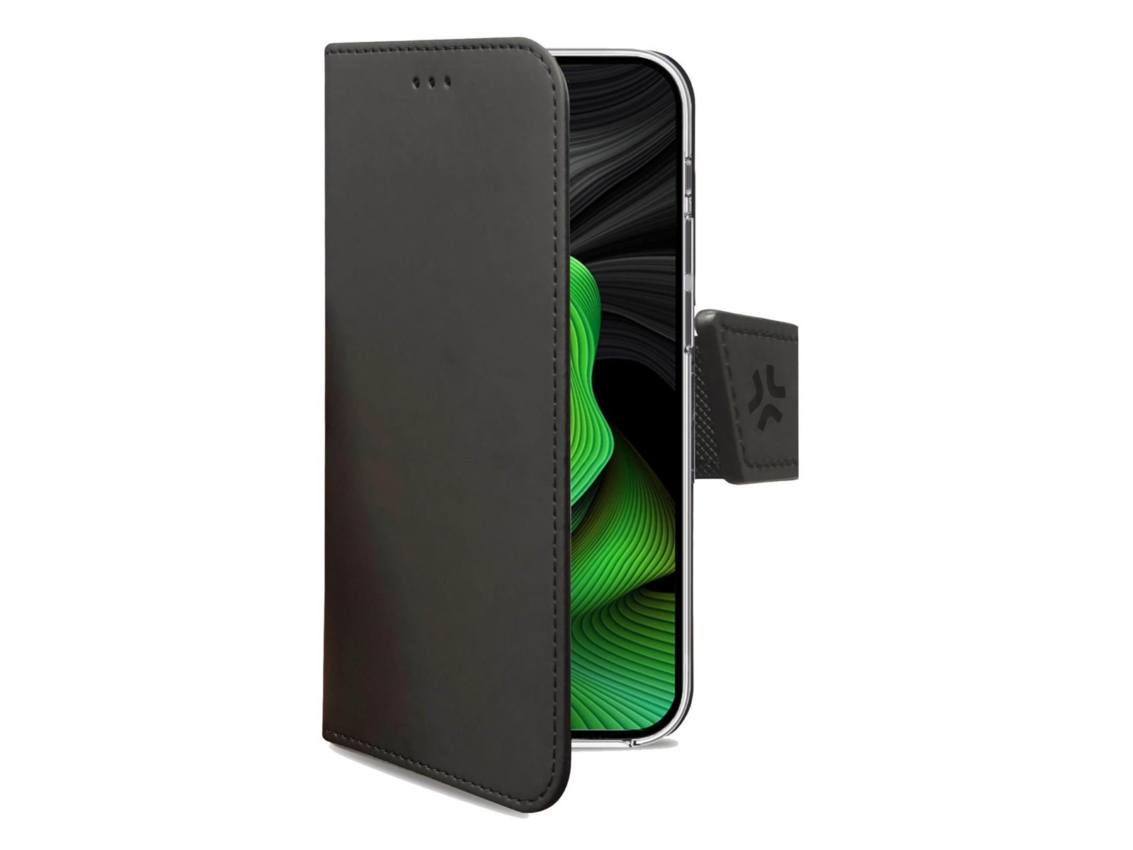 Celly Wally Cover A Portafoglio Per IPhone 11 Pro Max - Finta Pelle Nera Con Flap Magnetico