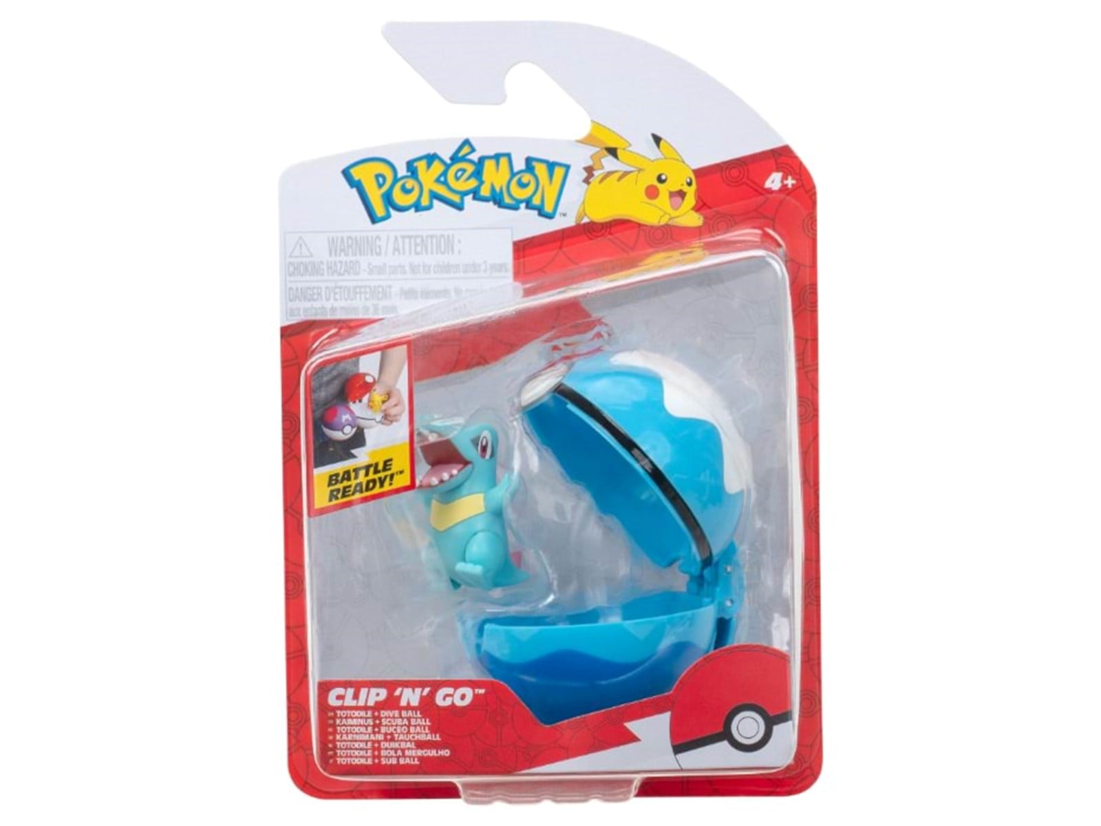 Pokémon Clip'n'Go Poké Ball Totodile & Dive Ball Jazwares