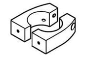 Veggmontering, AV-braketter & AV-møbler - Ergotron Split Pole Mount Bracket - Max - recommended for - 60-423-003