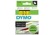 Papir, Fotopapir & Etiketter - DYMO D1 tape, 19mm x 7m rull, sort på gul - 45808