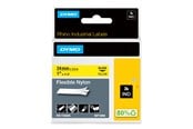 Papir, Fotopapir & Etiketter - DYMO Dymo Rhino fleksibel nylon, 24 mm x 3,5 m - sort på gul - S0773850
