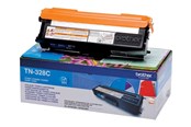 Printertilbehør blekk/toner - Brother TN328C / TN 328C - High Capacity Cyan Toner - Laser toner Cyan - TN328C