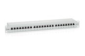 Tilbehør - Digital Data Equip Premium 24-Port Cat.6 Shielded Patch Panel Light Grey - 326324