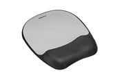 Musematte & Tilbehør  - Fellowes Memory Foam Mousepad Wrist Rest Silver Streak - 9175801