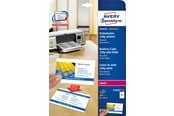 Papir, Fotopapir & Etiketter - Avery Quick&Clean™ visittkort, premium sateng , Lag og skriv ut selv, 220 g/m², Fargelaserskriver, S/H laserskriver, Kopimaskin - C32016-25