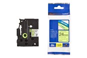 Papir, Fotopapir & Etiketter - Brother TZEC51 Black on Yellow Roll (2.4cm x 5m) - TZEC51