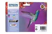 Printertilbehør blekk/toner - Epson T0807 Multipack (Black/Yellow/Cyan/Magenta/Light Magenta/Light Cyan) - C13T08074021