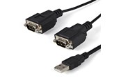 Nettverksadapter - StarTech.com ICUSB2322F 2 Port FTDI USB to Serial RS232 Adapter Cable with COM Retention - ICUSB2322F