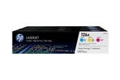 Printertilbehør blekk/toner - HP 126A / CF341A - 3-Pack Toner (Yellow Magenta Cyan) - Laser toner Cyan - CF341A