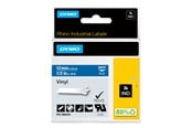 Papir, Fotopapir & Etiketter - DYMO Rhino industri vinyl tape,12 mm x 5.5 m rull, hvit på blå - 1805243