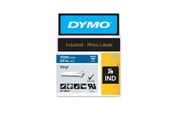 Papir, Fotopapir & Etiketter - DYMO Rhino industri vinyl tape,19 mm x 5.5 m rull, hvit på blå - 1805417