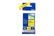 Papir, Fotopapir & Etiketter - Brother TZE651 / TZe-651 Black on Yellow Ribbon (24mm x 8m) - TZE651