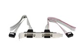Parallell/seriell kabel - StarTech.com 2 Port 16in DB9 Serial Port Bracket to 10 Pin Header - seriell panel - PLATE9M2P16