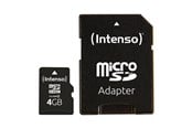 Minnekort - Intenso Micro SD Card w / Adapter - 4GB - 3403450