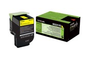 Printertilbehør blekk/toner - Lexmark Yellow toner cartridge - 80C2XYE