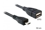 USB - DeLOCK USB-Kabel Delock USB A -> micro B Bu/St 0.50m OTG - 83183