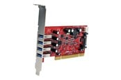 Kontroller - StarTech.com 4 Port PCI SuperSpeed USB 3.0 Adapter Card with SATA / SP4 Power - PCIUSB3S4