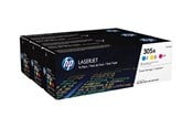 Printertilbehør blekk/toner - HP 305A / CF370AM 3-Pack - Laser toner Cyan - CF370AM