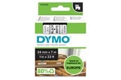 Papir, Fotopapir & Etiketter - DYMO D1 tape, 24mm x 7m rull, sort på hvit - S0720930