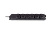 Strømkabel (ekstern) - Brennenstuhl Extension socket IP44 6-way black 2m H07RN-F 3G1.5 - 1159970