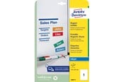 Papir, Fotopapir & Etiketter - Avery Magnetsegl, 210 x 297 mm, 5 Etiketter, Hvit - J8867-5