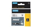 Papir, Fotopapir & Etiketter - DYMO Rhino fleksibel nylon, 12mm x 3,5m, sort på hvit - 18488