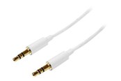 Lydkabel - StarTech.com Slim 3.5mm Stereo Audio Cable - MU1MMMSWH