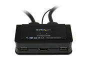KVM-switch - StarTech.com 2 Port USB HDMI Cable KVM Switch w/ Audio and Remote Switch - SV211HDUA
