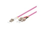 Nettverkskabel - Pro Fiber Optical LC - SC OM4 - 2m - Rød - 2m - 4040849959448
