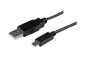 USB - StarTech.com Mobile Charge Sync USB to Slim Micro USB Cable for Smartphones and Tablets - USBAUB1MBK