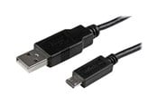 USB - StarTech.com Mobile Charge Sync USB to Slim Micro USB Cable for Smartphones and Tablets - USBAUB2MBK