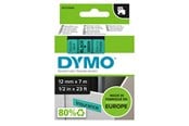 Papir, Fotopapir & Etiketter - DYMO D1 tape, 12mm x 7m rull, sort på grønn - S0720590