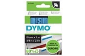 Papir, Fotopapir & Etiketter - DYMO D1 tape, 19mm x 7m rull, sort på blå - S0720860