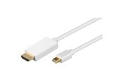 Skjermkabel - Pro Mini Displayport - HDMI - 1m - Hvit - 4040849528606