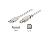 USB - Pro USB-A <-> USB-B 2.0 - 3m - Grå - 4040849509544