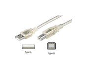 USB - Pro USB-A <-> USB-B 2.0 - 1.8m - Transparent - 4040849689727