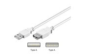 USB - Pro USB-A <-> USB-A - 5m - Hvit - 4040849962882