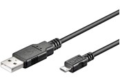 USB - Pro USB-A <-> USB Micro-B - 1.8m - Svart - 4040849931819