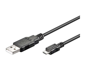 USB - Pro USB-A <-> USB Micro-B - 5m - Svart - 4040849939211