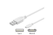 USB - Pro USB-A <-> USB Micro-B - 0.3m - Hvit - 4040849961915