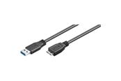 USB - Pro USB-A <-> USB Micro-B 3.0 - 3m - Svart - 4040849950278