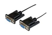Parallell/seriell kabel - StarTech.com DB9 RS232 Serial Null Modem Cable - SCNM9FF1MBK