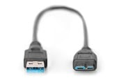 USB - DIGITUS USB-A to USB Micro-B - 0.25m - AK-300117-003-S