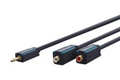 Lydkabel - ClickTronic MiniJack M - 2xRCA F - 0.10m - 4040849704925