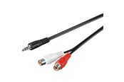 Lydkabel - Pro MiniJack (M) - 2xRCA (F) - 1.5m - 4040849501166