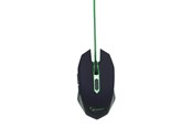 Mus - Gembird USB Gaming Mouse - Gaming mus - Optisk - 6 - Grønn - MUSG-001-G