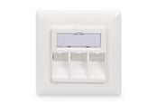 Tilbehør - DIGITUS 3-Port Faceplate for Keystones - DN-93821