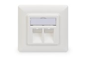 Tilbehør - DIGITUS Wallplate for Keystone Modules - DN-93801-1
