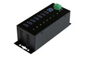 USB-hub - StarTech.com 7 Port Industrial USB 3.0 Hub USB-hub - USB 3.0 - 7 porter - Svart - ST7300USBME